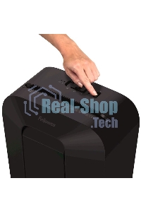 Шредер Fellowes PowerShred LX50 черный (секр.P-4)/перекрестный/9лист./17лтр./скрепки/скобы/пл.карты