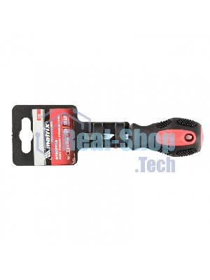 Отвертка Matrix Anti-Slip, SL5,0 х 38 мм, CrV, двухкомп. рукоятка