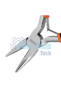 Длинногубцы Sparta Mini, 130 мм, никелированные, прямые, авторазжим