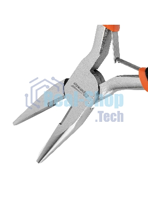 Длинногубцы Sparta Mini, 130 мм, никелированные, прямые, авторазжим