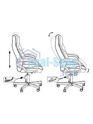 Кресло Бюрократ VIKING 6 KNIGHT B FABRIC черный, ткань, 120 кг, механизм качания