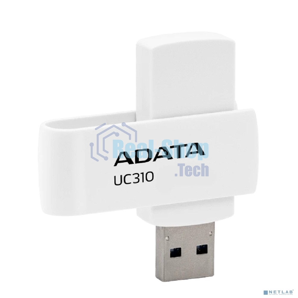 Флешка USB ADATA UC310 (UC310-64G-RWH), 64Gb, USB 3.2 Gen 1, R/W 100/30, белый