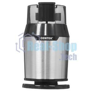 Кофемолка Centek CT-1362 (сталь) 200Вт, 60гр, стальн стакан, стальн чаша, прозрачная крышка