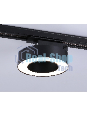 Трековый однофазный светодиодный светильник Ambrella light GL6868 BK черный LED 15W 4200K D115*80