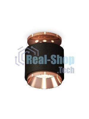 Светильник Ambrella Light XS7511140 SBK/PPG черный песок/золото розовое полированное MR16 GU5.3 (N7930, C7511, N7035)