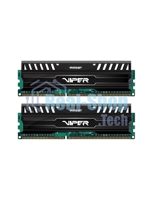 Оперативная память Patriot Viper 3, DDR3, 16GB (2x8 GB), 1600 MHz, CL10, DIMM, радиатор, черный