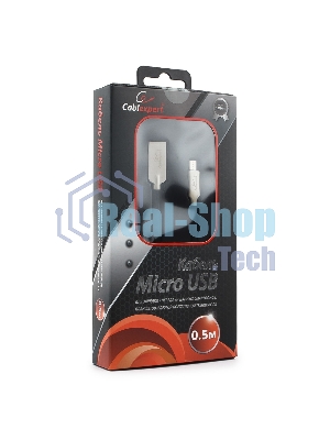 Кабель USB2.0 Cablexpert CC-P-mUSB02Bk-0.5M, AM/microB, серия Platinum, длина 0.5м, черный, блистер