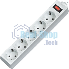 Сетевой фильтр Defender ES, 5.0 м, 5 розеток белый