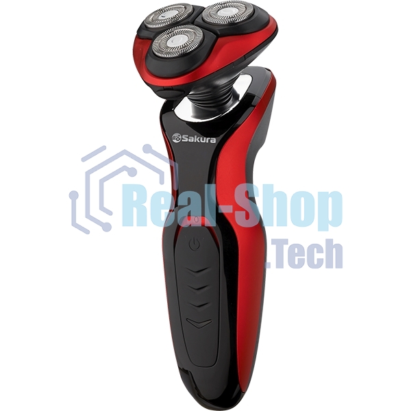 Электробритва Sakura SA-5421BR 3гол 2триммера сух.бритье аккум