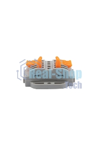 Клемма соединительная Rexant многоразовая проходная 5 полюсов, серая (0,08-4 мм²), с монтажной площадкой (20 шт./уп.)