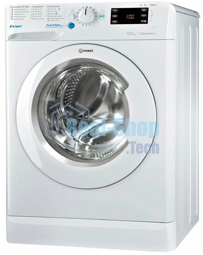 Стиральная машина Indesit BWE 81282 L белый, загрузка фронтальная 8 кг, 1200 об/мин., класс: А