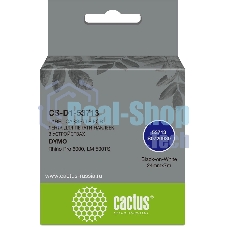 Картридж ленточный Cactus CS-D1-53713 24мм, черный шрифт, белый фон, 7м для DYMO Rhino Pro 6000, LM 500TS