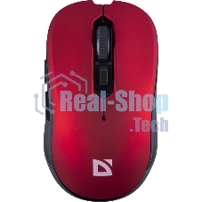 Мышь беспроводная Defender Gassa MM-105 красный, 1600 dpi, радиоканал, USB, кнопки - 6