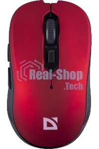 Мышь беспроводная Defender Gassa MM-105 красный, 1600 dpi, радиоканал, USB, кнопки - 6