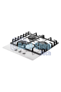 Варочная поверхность Kuppersberg FG 46 W газ, High-Tech, 45 см, автоматический электроподжиг, газ-контроль, форсунки под сжиженый газ, SABAF конфорки, чугунные решетки, цвет белый, цвет фурнитуры белый