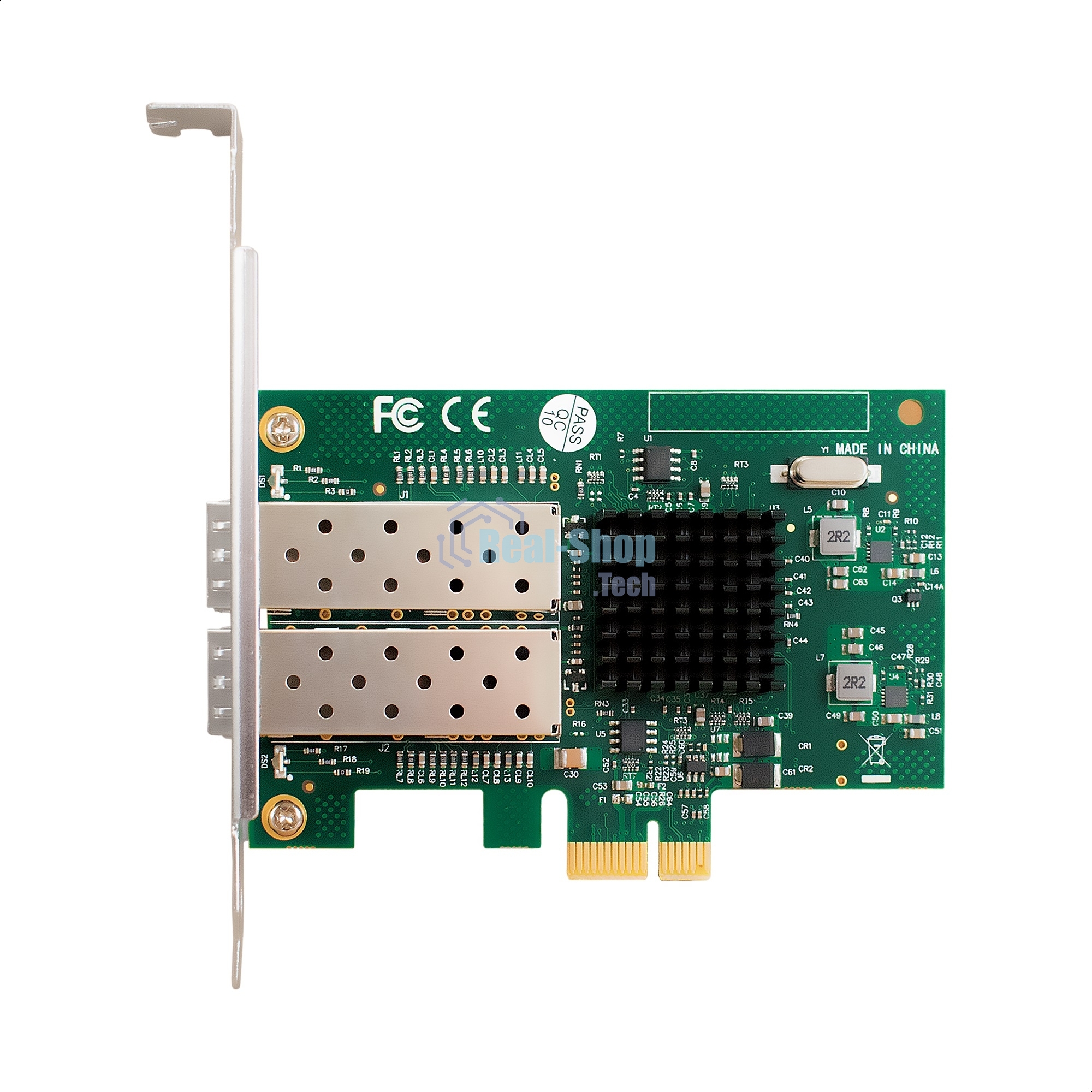 Комплект: Сетевой адаптер SFP ExeGate EXE-82576-F2 + 2xТрансивер Multi-Mode до 550м ExeGate EXT-1G-MM850-LC2-550M (EX296229RUS: PCI-E x1 v2.0, порты 2x SFP (10/100/1000Mb/s), Gigabit Server NIC Intel Chipset 82576-F2 + 2xEX298329RUS: Tx:850/Rx:850 нм, до 550 м, разъем Duplex LC)