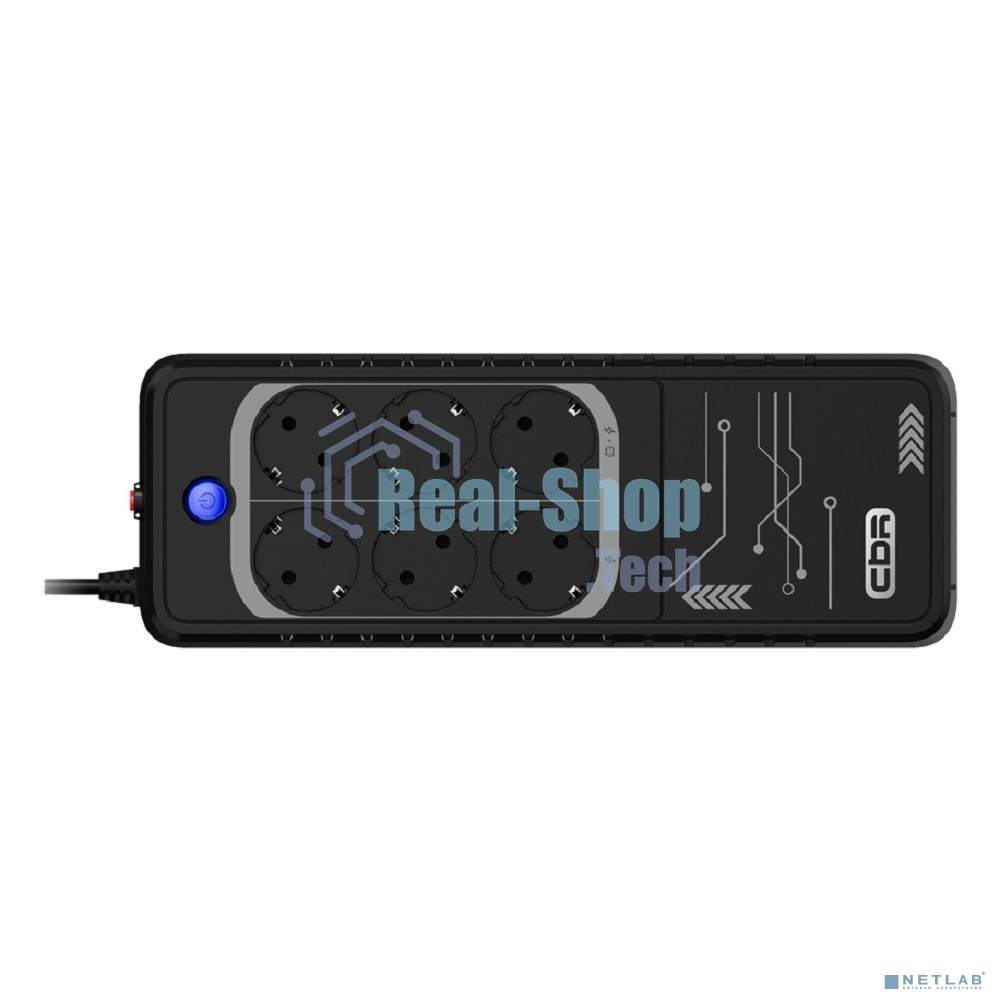 ИБП CBR LGT-650H-6F-LDB Offline 650VA/360W 5Ah12V 6 x Shuko+ Breaker