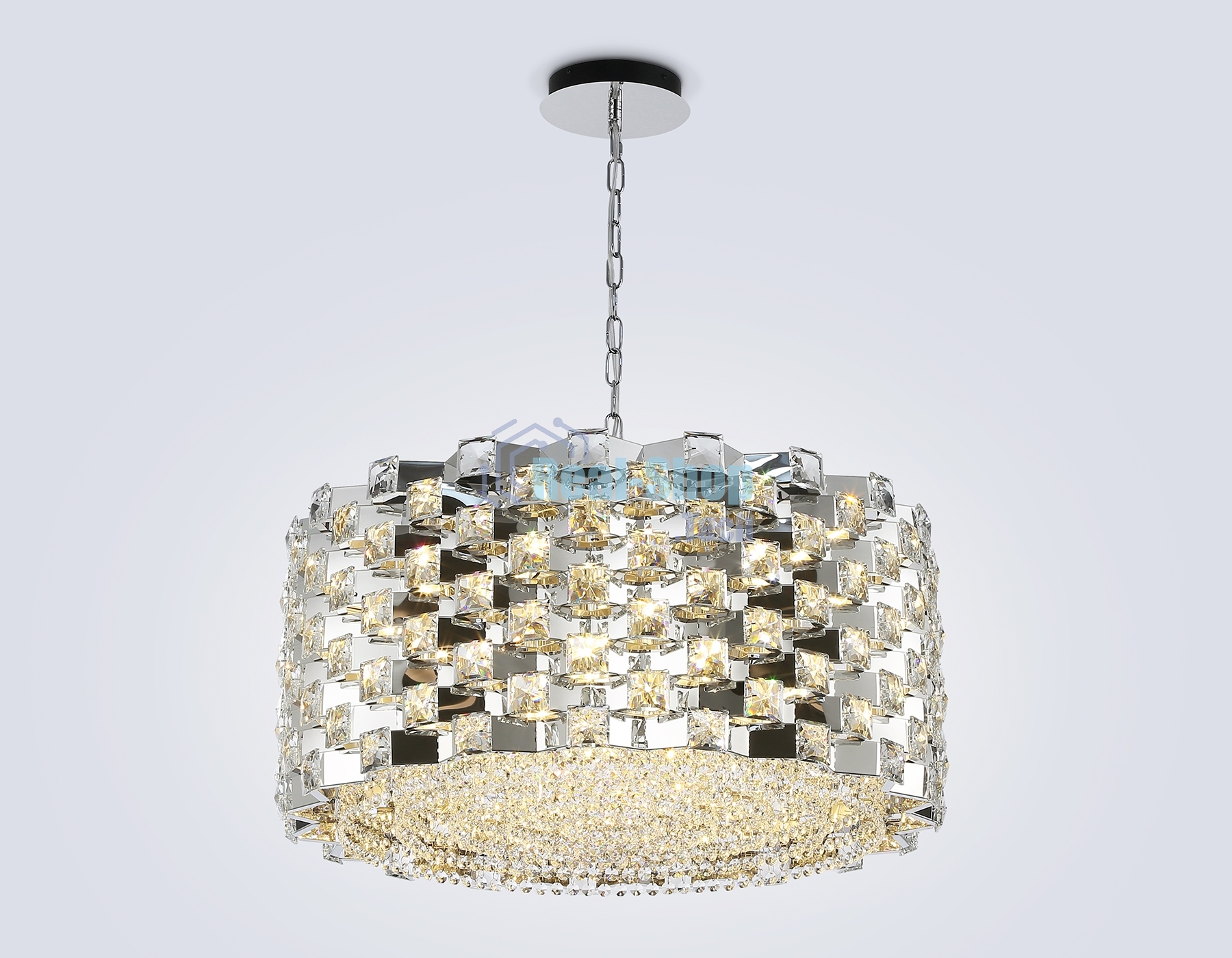 Люстра Ambrella light LH41006/18 CH/CL хром/прозрачный E14*18 max 40W D700*320