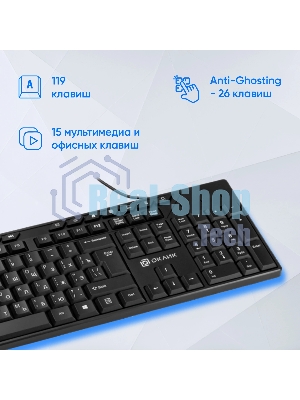 Клавиатура Oklick 125M проводная, USB Type-A, чёрный