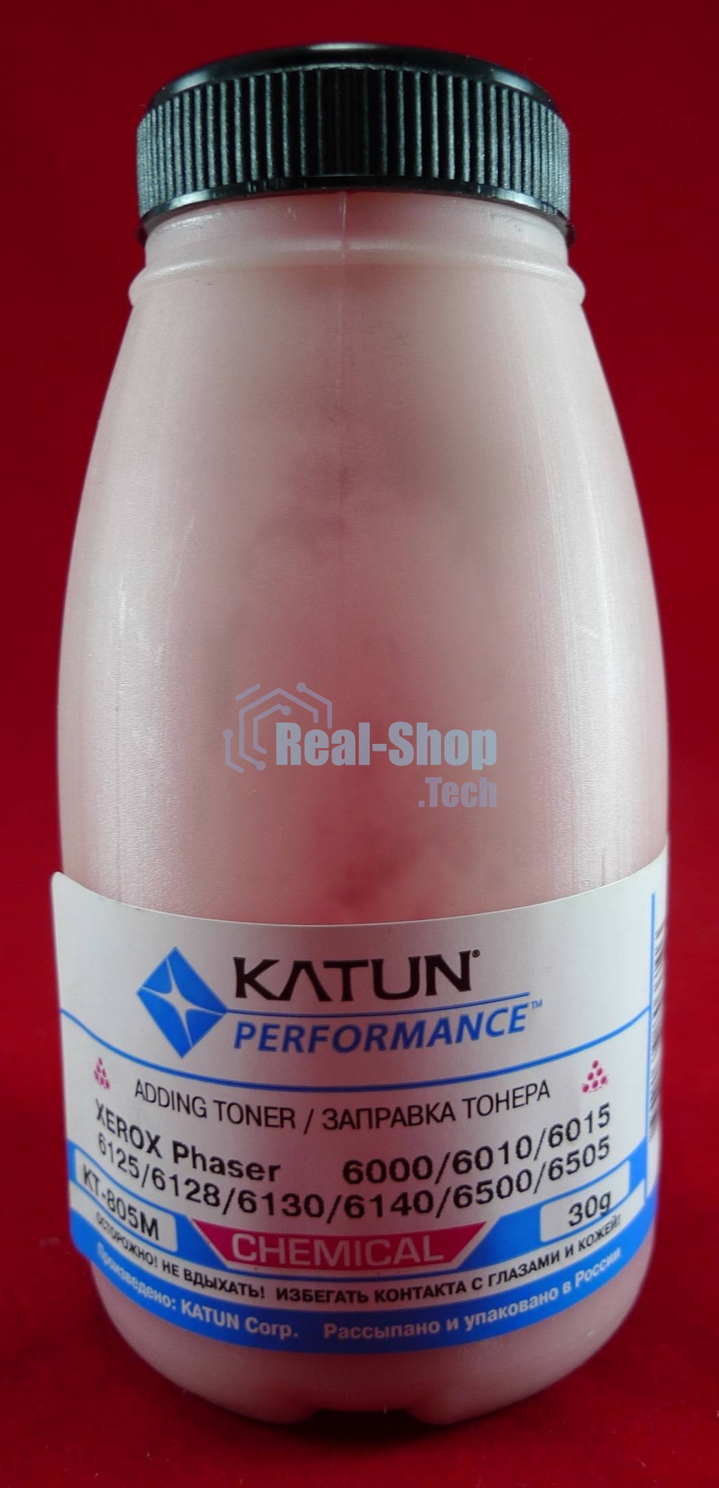 Тонер Xerox Phaser 6000/6010/6015/6125/6128/6130/6140/6500/6505Magenta, химический (фл.30г.) Katun фас. России