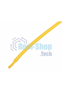 Термоусаживаемая трубка Rexant 1,5/0,75 мм, желтая, упаковка 50 шт. по 1 м