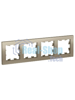 Рамка 4-м AtlasDesign универс. шампань SchE ATN000504