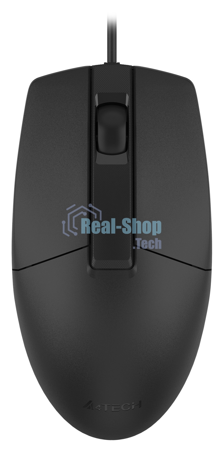Мышь проводная A4Tech OP-330S черный, 1200 dpi, USB, кнопки - 3