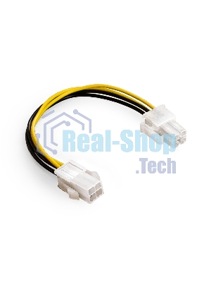 Удлинитель кабеля питания материнской платы +12V ExeGate EX-EXT-4M4F-0.2 (4pin EPS12V M/4pin EPS12V F, 0,2м)