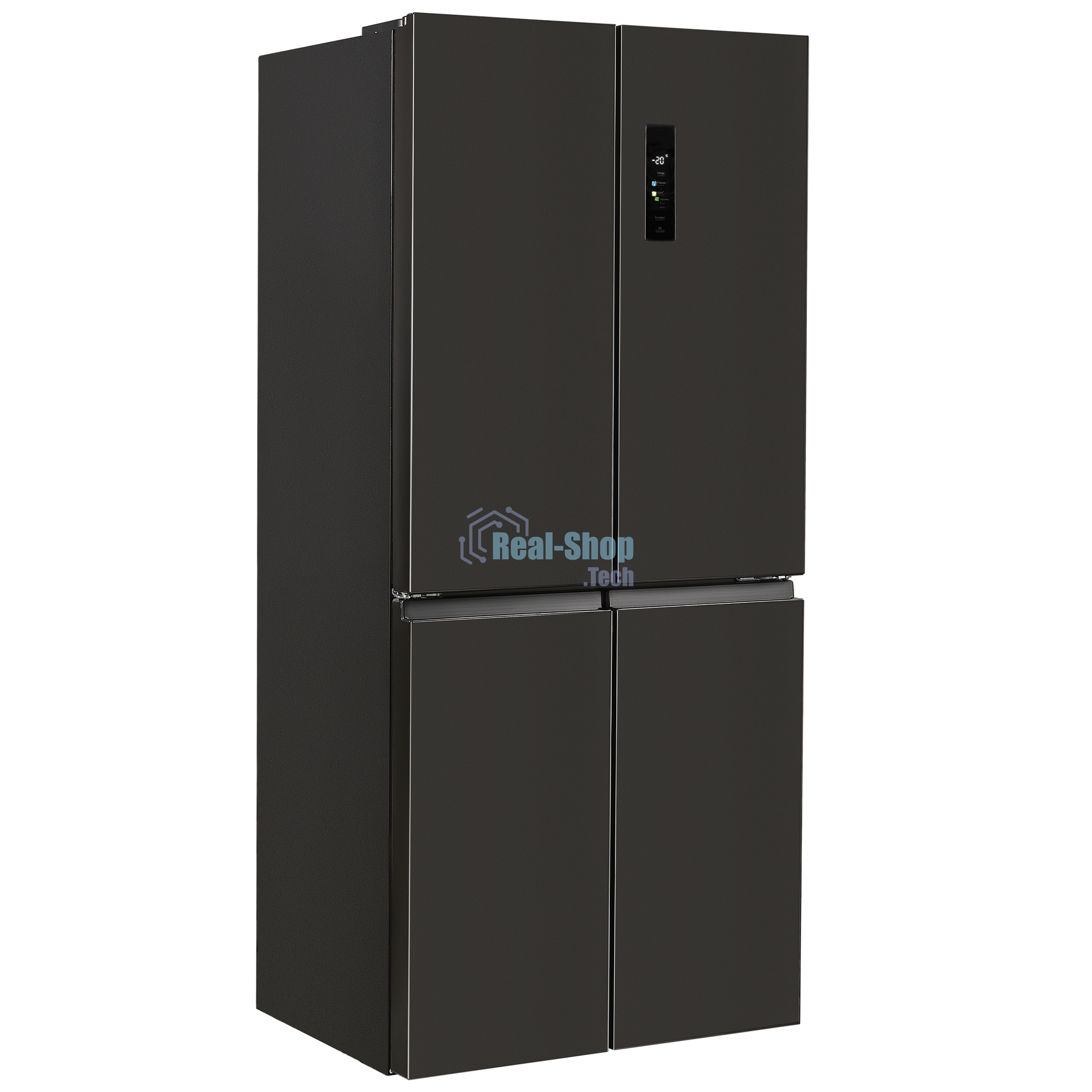 Холодильник Maunfeld MFF183NFSBE черная нержавеющая сталь трехкамерный инвертор 405л морозилка снизу