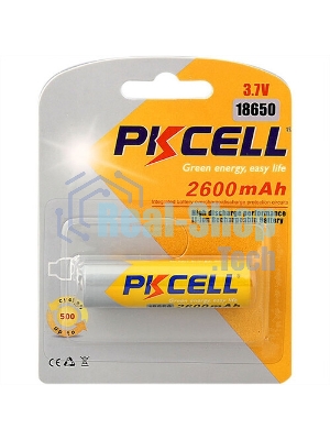 Литий-ионный аккумулятор PKCELL 18650 2600-1B тип - 18650 1 шт в блистере, без защиты