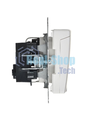 Розетка IEK BR-R16-16-K91 BRITE РСбш10-3-БрАБ 16А IP20 с заземл. защ. шторки с крышкой механизм арктич. бел.