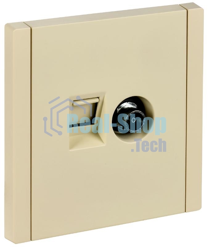 Розетка двойная TV+RJ45 кат.6 FP437 IEK FORTE&PIANO Ваниль