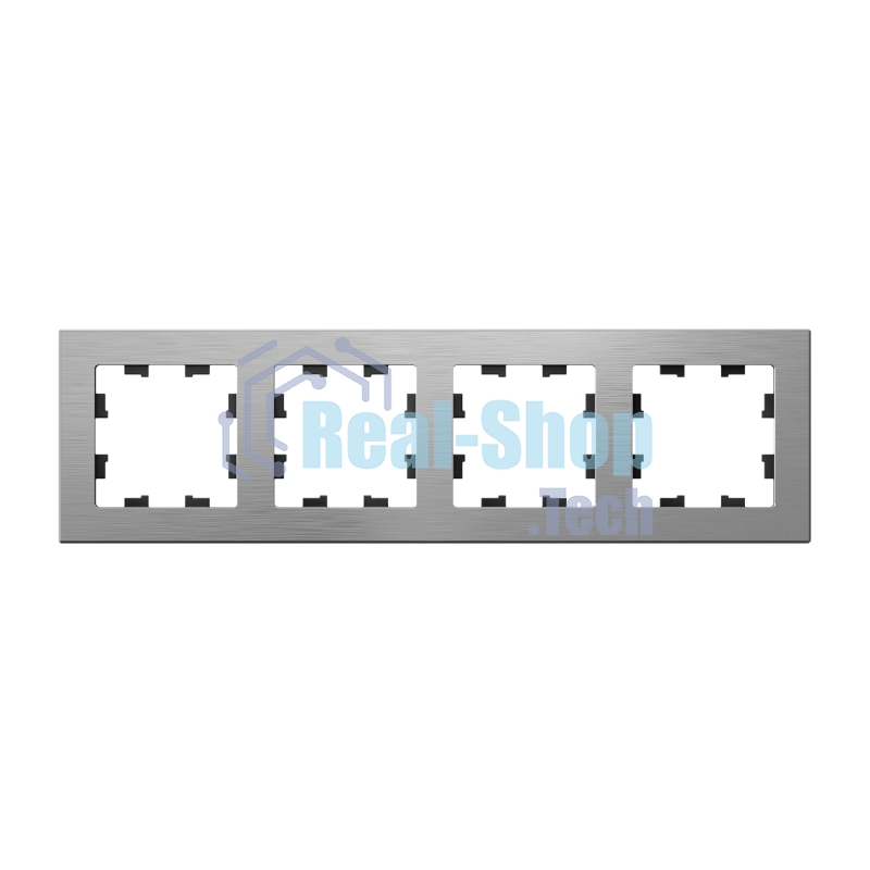 Рамка 4-м AtlasDesign Nature металл серебр. SchE ATN312104