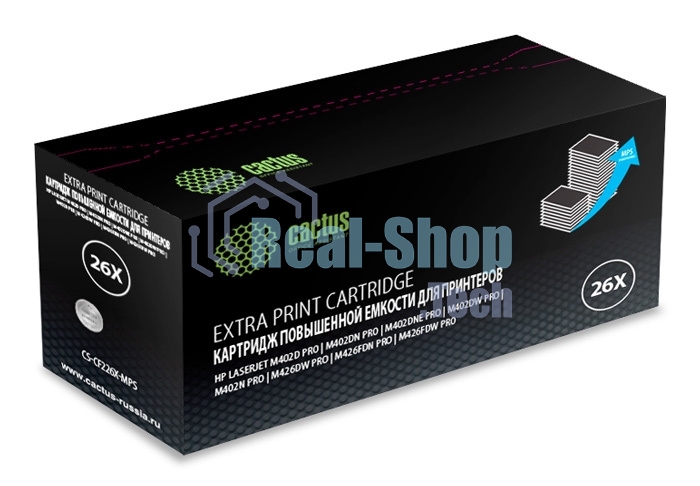 Картридж лазерный Cactus CS-CF226X-MPS черный (12000 стр.) для HP LJ M402d/M402n/M426dw/M426fdn/M426fdw