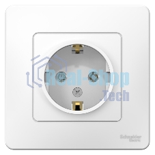 Розетка СП Blanca 16А 250В без шторок с заземл. бел. SchE BLNRS001011