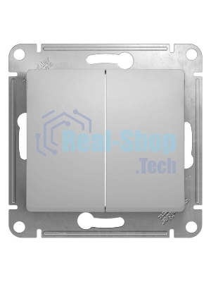 Механизм выключателя 2-кл. СП Glossa 10А IP20 10AX алюм. SchE GSL000351