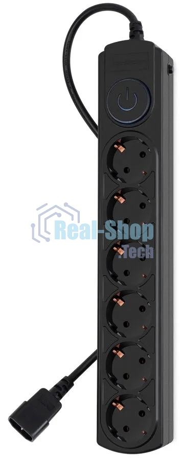 Сетевой фильтр Ippon BK-6-UPS-1.8-10-B 1.8 м (6 розеток) черный (коробка)