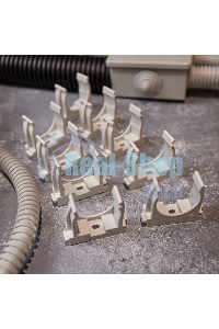 Крепеж-клипса для монтажного пистолета Rexant Ø 32 мм, серая (50 шт/уп)