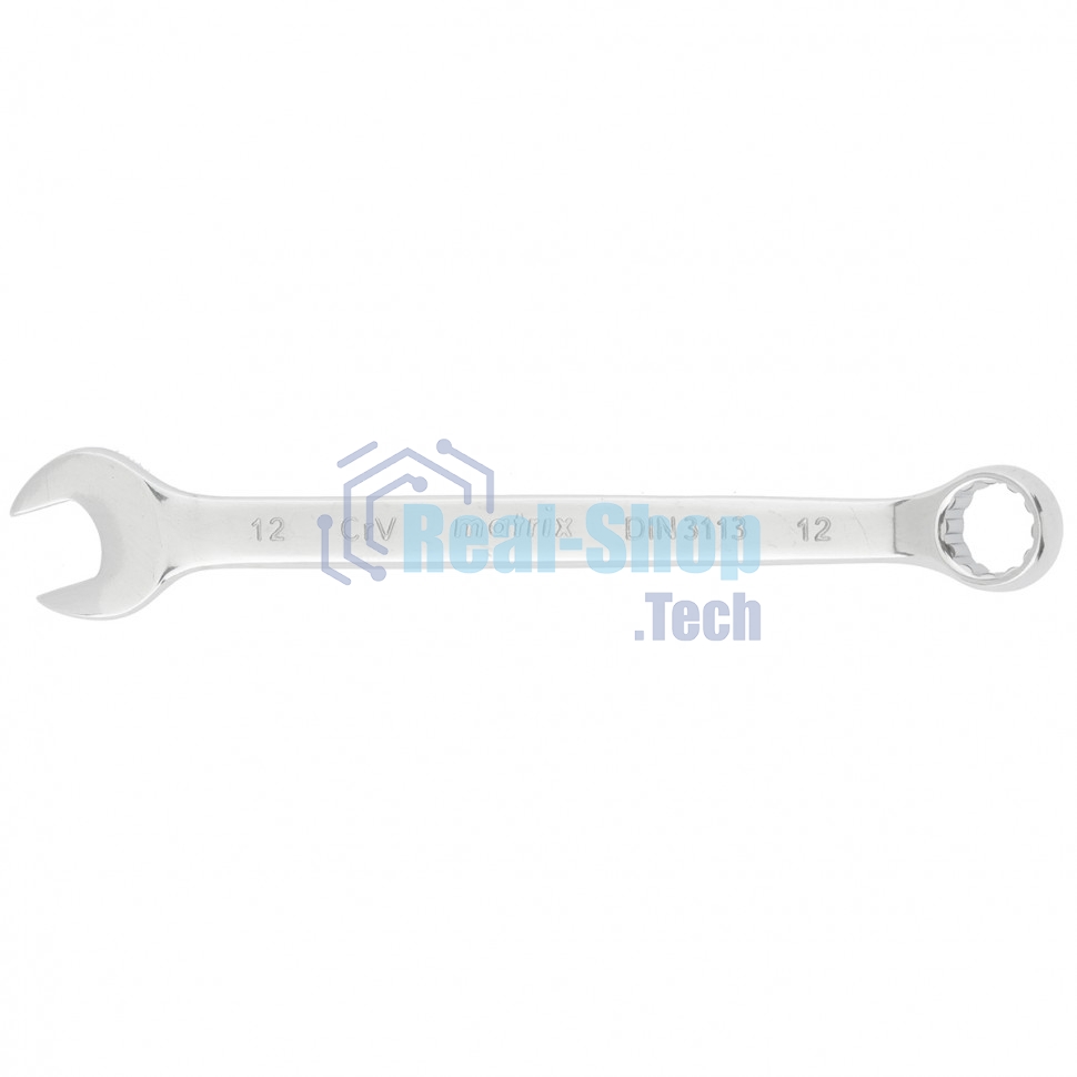 Ключ комбинированный Matrix, 12 мм, CrV, полированный хром