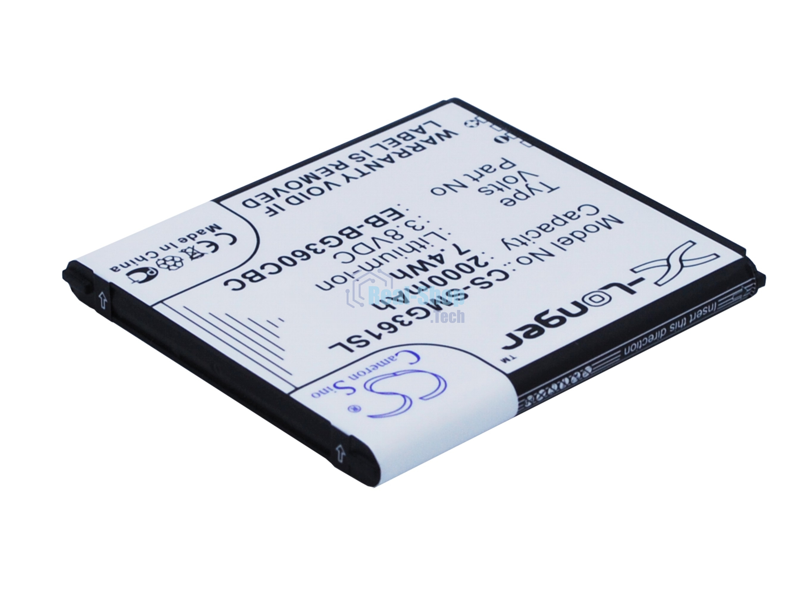 Аккумулятор CS-SMG361SL EB-BG360CBC для Samsung Galaxy J2 SM-J200F, SM-J200H 3.8V / 2000mAh / 7.60Wh