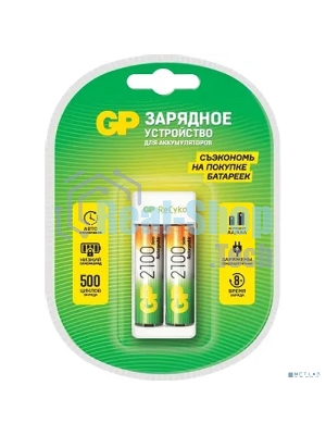 Зарядное устройство GP Rechargeable E211/210AAHCCS-2CR1 AA/AAA NiMH 2100mAh (2шт) блистер