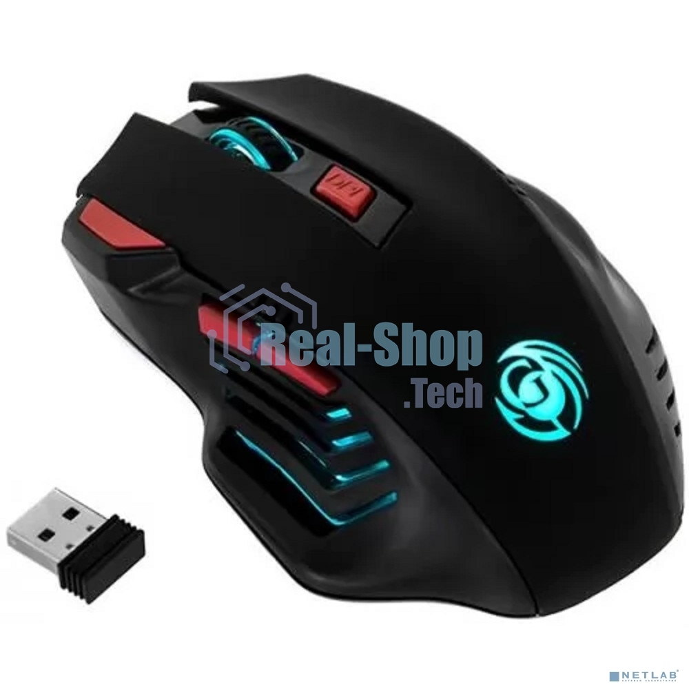 Мышь беспроводная Dialog Gan-Kata MRGK-14UR черный, 1600 dpi, радиоканал, USB, кнопки - 6