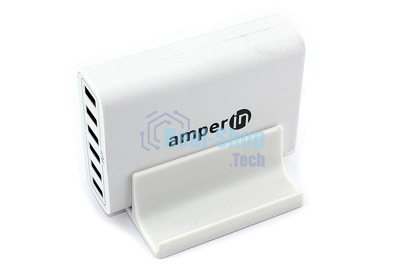 Блок питания (сетевой адаптер) Amperin Quick Charge 6-port QC 3.0 USB (YDS-TC060-4-2-0), белый