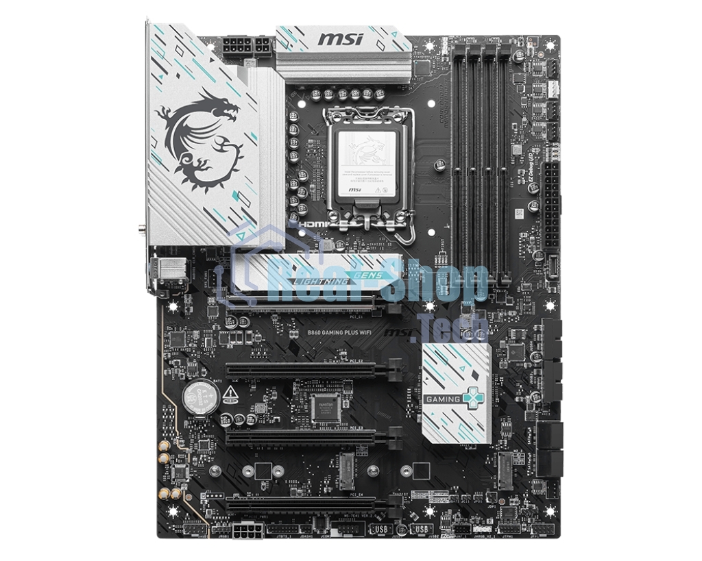Материнская плата MSI B860 GAMING PLUS WIFI, LGA 1851, Intel B860, 4xDDR5, 4xSATA, 3xM.2, 1xPCIe 4.0 x4, 1xPCIe 5.0 x16, 1xDP, 1xHDMI, 1xUSB-C, 1x 5Gb LAN, 4xUSB-A 2.0, 2xUSB-A 3.2 Gen 1, 2xUSB 3.2 Gen 2, 7.1, 3x3.5 мм, ATX