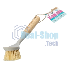 Щетка для посуды круглая d 60х230 мм, бамбуковая рукоятка, Home Palisad