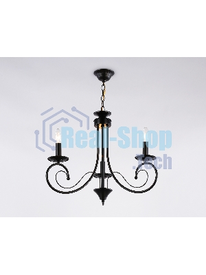 Светильник Ambrella light TR9606/3 BK черный E14/3 max 40W D560*650