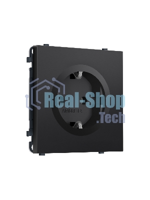Комплект механизма электрической розетки SIGMA Черный матовый 50Hz 2P+E с/з 16A-250V QUANT PRO (SP8060, PR141)
