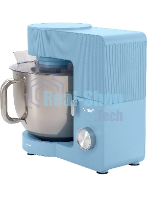 Миксер Vitek VT-PM0555 голубой, стационарный, 2200 Вт, 7.8 л, 6 скоростей