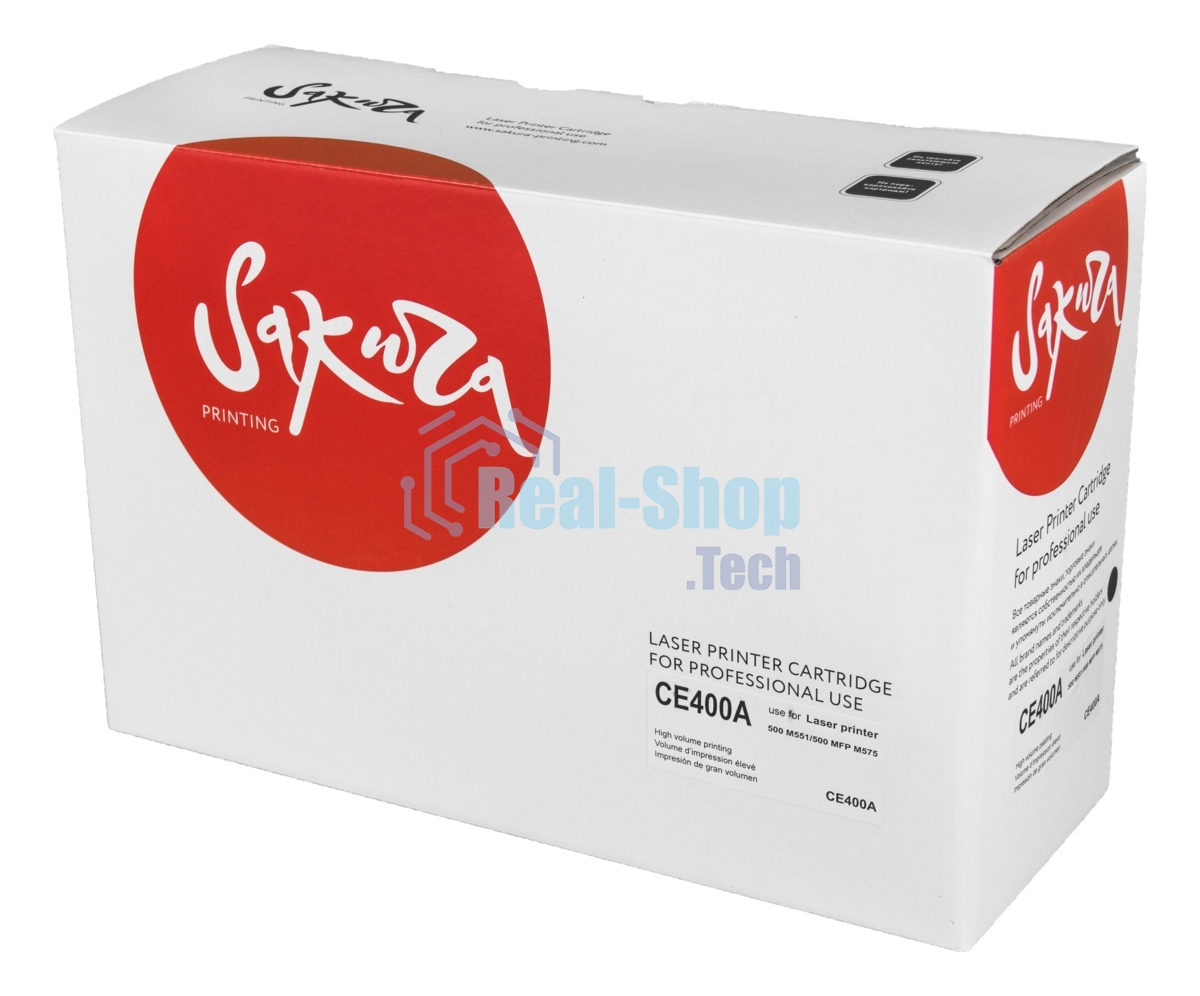 Картридж Sakura CE400A для HP Enterprise 500 Color M551/570/575, черный, 5 500 к.