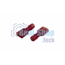 Клемма плоская Rexant полностью изолированная, гнездо 6.6 мм, в нейлоне, 0.5-1.5 мм² (РПи-м(н) 1.5-(6.3)), красный